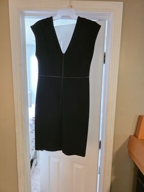 Express Classic Black V-Neck Sheath Dress